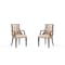 Manhattan Comfort Fifth Avenue Faux Leather and Velvet Dining Armchair in Tan and Walnut - Set of 2 2-DC008AR-TN - alternate 1